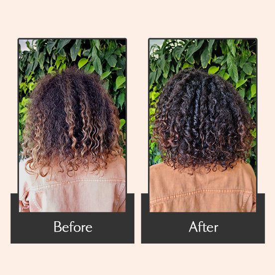 natural styling lotion before and after curly hair